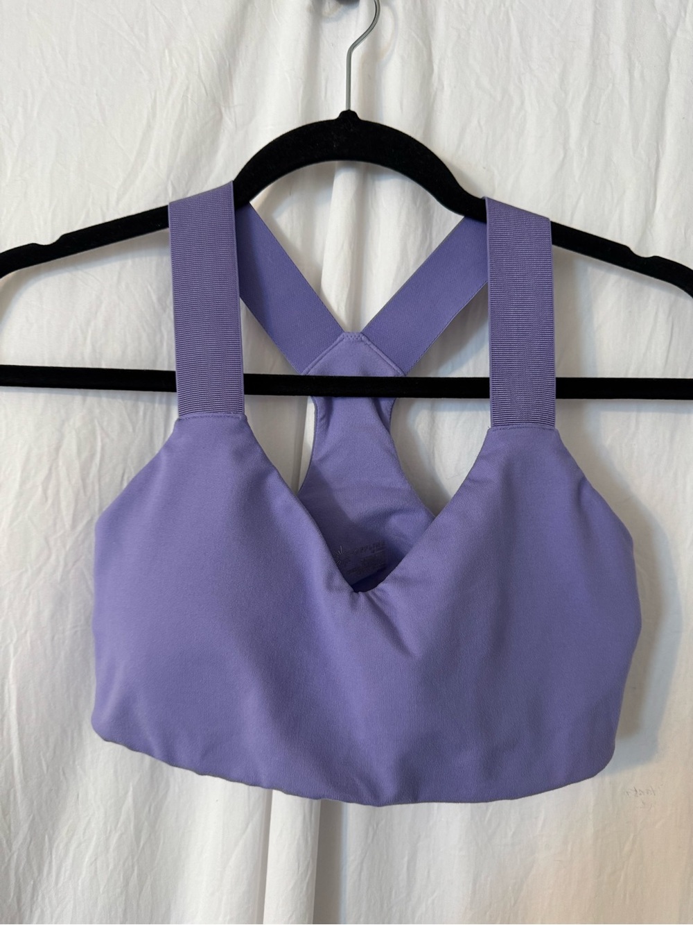 Lavender Cross-Back Bralette - Women Workout, with built in bra. Size Small